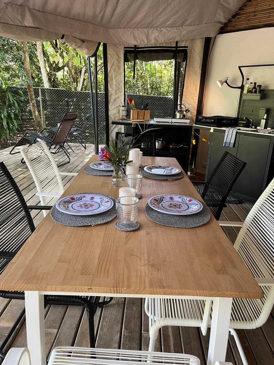 Safari Tent Hideaway, dining room