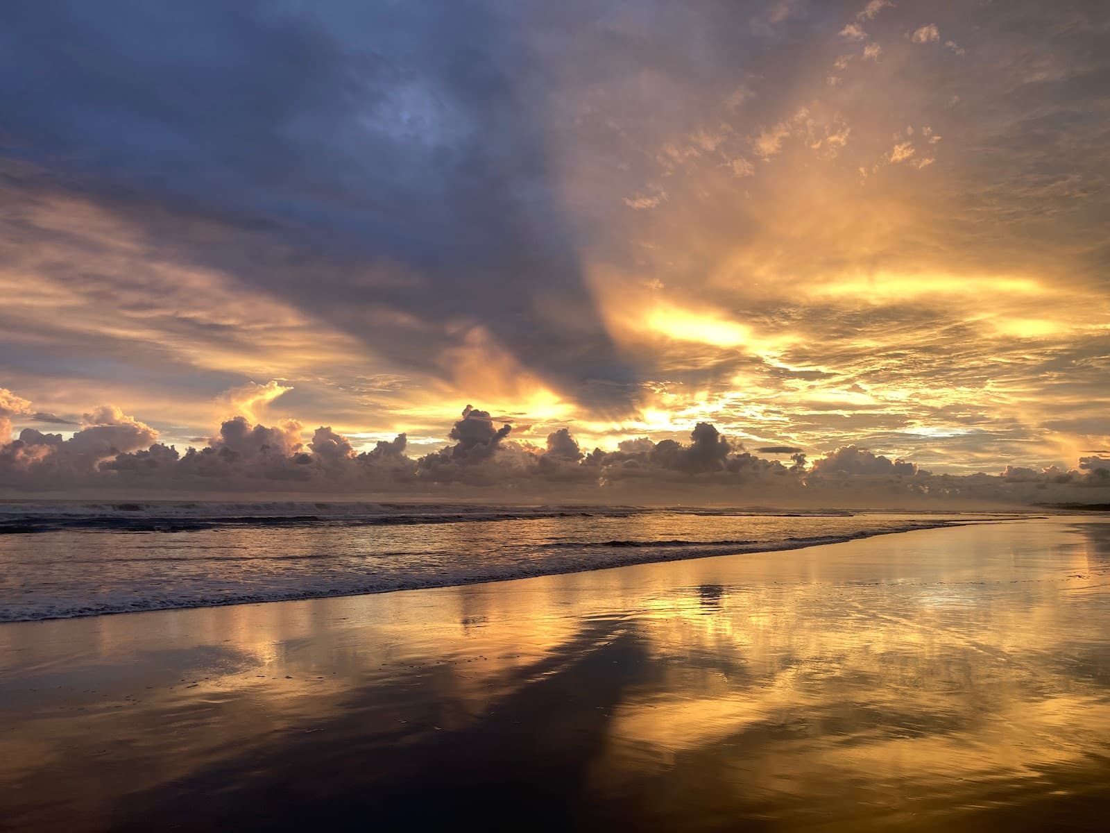 Golden sunset over Playa Matapalo