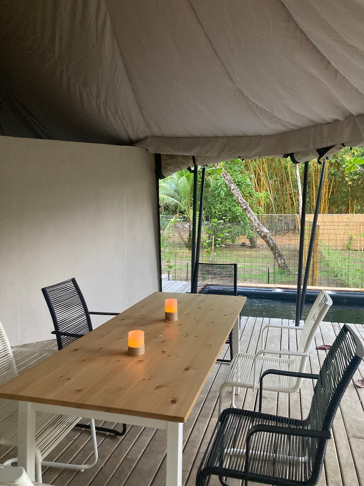 Safari Tent with Pool 1, dining room